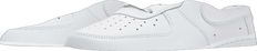 Nike White Sneakers With Perforations, Classic White Fade-resistant Sneakers, White Tennis Sneakers With Perforated Toe Box, Modern White Fade-resistant Sneakers, White Slip-resistant Sneakers For Sports, White Slip-on Sneakers With Perforations, White Leather Sneakers For Sports Events, White Nike Slip-resistant Sneakers, Nike White Slip-resistant Sneakers