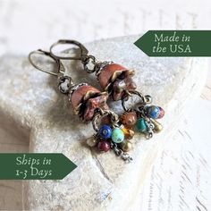 These Boho Bead Statement Earrings showcase colorful tassels and a blend of wood, glass, and mixed metals. With their unique lever back design, they make a one-of-a-kind jewelry gift for your aunt or mom. 𝗗𝗘𝗧𝗔𝗜𝗟𝗦 🍃 Earrings measure 1 and 5/8 inches from base of ear wires 🍃 Ear wires are made in the USA of lead/nickel free antiqued brass 🍃 Multi colored Czech glass beads 🍃 Vintage wooden beads in a bell shape 🍃 Highly detailed antiqued mixed metals 🍃 One of a kind gift; don't miss ou Multicolor Tassel Earrings For Gifts, Unique Multicolor Tassel Earrings For Gift, Bohemian Multicolor Beaded Earrings In Czech Glass, Bohemian Multicolor Czech Glass Beaded Earrings, Bohemian Multicolor Wooden Bead Earrings, Multicolor Wooden Beaded Earrings As A Gift, Multicolor Dangle Beaded Earrings With Wooden Beads, Multicolor Tassel Earrings With Dangling Beads As A Gift, Colorful Tassels