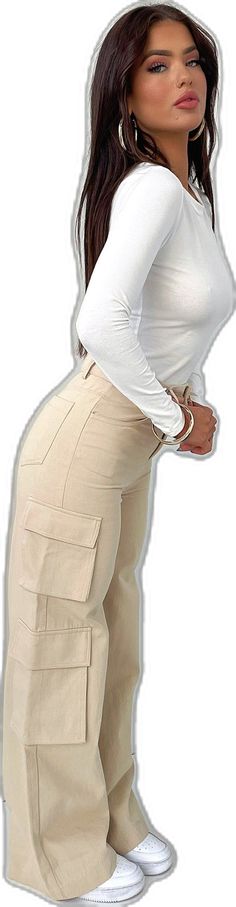 White High-waist Cargo Pants With Hip Pockets, White Workwear Bottoms With Multiple Pockets, White Straight Cargo Pants With Hip Pockets, White High Waist Cargo Pants, White Utility Pants With Belt Loops, White Utility Bottoms With Belt Loops, White Straight Cargo Jeans With Side Pockets, White Utility Cargo Jeans With Belt Loops, White Cargo Pants With Hip Pockets For Workwear