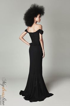 Looking for a show-stopping gown for your next big event? Look no further than the Audrey+Brooks 6016 Off the shoulder gown. This gorgeous dress features a draped bodice with ruched waistband and peplum, along with soft draped sleeves. The fit and flare silhouette is accented by a ruffled front slit, and the hidden back zipper ensures a perfect fit. Plus, the satin lining ensures a comfortable wear all night long. Made from 100% silk, this dress is sure to turn heads wherever you go. Draped Sleeves, Draped Bodice, Plastic Dress, Chiffon Fashion, Drape Sleeves, Dress Silhouette, Dress Cover, Feminine Look, Dress Backs