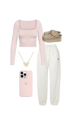 Outfits With Pink Sweatpants, Winter Outfits Girly, Outfits With Pink, Cute Easy Outfits For School, Preppy Fall Outfits, Simple Outfits For School, Walking Outfits, Pink Sweatpants, Cozy Winter Outfits