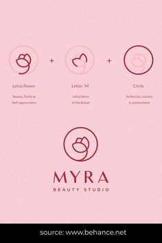 the logo for myra beauty studio is shown in this screenshote screen shot