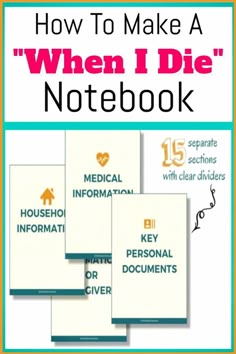 Death Planning Workbook - Getting Your Affairs in Order PDF, printables and death planning workbook.  Useful getting affairs in order before death checklist and forms for getting your affairs in order.  In case of death binder with what family needs to know when I die. Trust Planning, Advanced Directives, Organize Important Documents, Document Checklist, Final Wishes, Family Emergency Binder, Household Notebook, Organize Life, Estate Planning Checklist