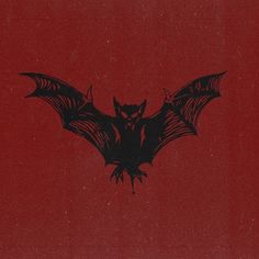 an image of a bat on a red background