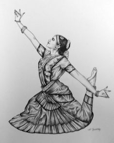 Indian Dance, White Pencil, Pencil On Paper, Pencil Drawing, The Gallery, Sketch, Pencil, Black White, Square