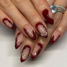 Dark Red Nails, Chic Nail Art, Plaid Nails, October Nails, Burgundy Nails, Fire Nails, Dream Nails