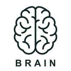 the brain logo is shown in black and white