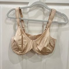 Unlined/No Padding, Underwire, With Cushioned Straps, Full-Coverage T-Shirt Bra Beige Underwire Bra With Moderate Coverage, Full Cup Beige Bra For Summer, Summer Full Cup Beige Bra, Beige Full Cup Bra For Summer, Beige Stretch Underwire Bra, Fitted Underwire Beige Bra, Fitted Full Coverage Cream Bra, Beige Full Coverage Bra Partially Lined, Beige Full Cup Bra Partially Lined