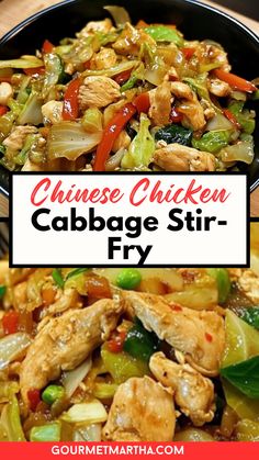 Savor the flavors of this healthy and delicious Chinese Chicken Cabbage Stir-Fry! Tender chicken, crisp cabbage, and vibrant veggies come together in a savory, umami-packed sauce for a quick meal that’s perfect for busy nights. Need dinner ideas? Save this recipe now #stirfry #chickenrecipes #asianflavors #quickmeals #healthyrecipes #cabbagerecipes #weeknightdinner #homemadechinese #onepanmeals #mealprep The Best Stir Fry Recipes, Chinese Chicken And Cabbage Stirfry, Keto Chinese Chicken Cabbage Stir Fry, Weight Watchers Chinese Chicken Cabbage Stir Fry, Chicken And Cabbage Stirfry, Stir Fry Recipes With Cabbage, Teriyaki Chicken Cabbage Stir Fry, Chicken Cabbage Stir Fry Healthy, Turkey Chinese Recipes