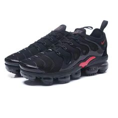 Brand New With Box Nike Vapormax Plus For Men Serious Offers Are Welcome Black Running Shoes With Air Cushioning And Round Toe, Black Running Shoes With Shock Absorption And Round Toe, Black Leather Running Shoes With Air Cushioning, Nike Black Running Shoes With Air Max Cushioning, Nike Black Running Shoes With Abzorb Midsole, Vapormax Black, Nike Air Vapormax Plus Purple, Vapormax Plus Black, Nike Vapormax Plus