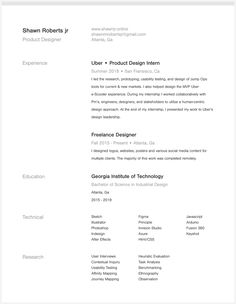 7 Well Done Resumes from Top Design Interns Minimal Resume Design, Creative Cvs, Resume Profile, Modern Resume Design, Resume Advice, Marketing Resume, Minimal Resume, Logos Retro