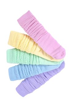 Rainbow Scrunch Socks Multi-Pack | My Violet Scrunch Socks, Full Rainbow, Clown Party, Hat Aesthetic, Closet Colors, Rainbow Outfit, Pastel Outfit, Halloween News, Cute Socks