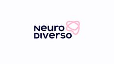 the logo for neurodiverso is shown in pink and blue on a white background