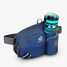 Best Use Running Bag Type Fanny Pack Bag Dimension 9.8 x 2.7 x 7.5 inches Strap Range 12~46 inches Bag Weight 0.38lb. / 172g Bottle Holder Size 3.1 x 5.5 inches (Diameter x H) Features Durable and water-resistant Material; Made of nylon material with polyester lining, making it perfect for any outdoor activity； The adjustable strap fits comfortably around your waist, and the buckle closure makes it easy to take on and off； There is an elastic rope on the water bottle holder's mouth, which effici Running Bag, Dog Walking Bag, Walking Bag, Pack Bag, Sling Pack, Water Bottle Holder, Walking Exercise, Water Bottle Holders, Dog Runs