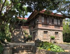 an old building with steps leading up to it