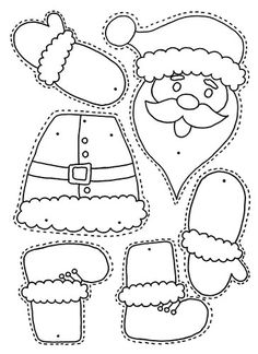 santa claus cut out from paper