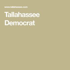 the words tallhassee democracy are in white letters on a beige background with an image of