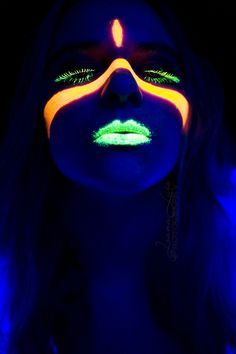 | photographer inspiration | photographer idea | film photography ideas | #Photography #Photographers Pintura Facial Neon, Glow Face Paint, Uv Face Paint, Neon Face Paint, Uv Photography, Uv Makeup, Neon Photography, Glow Paint, Neon Makeup