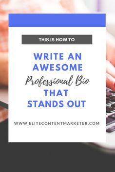 This Is How To Write An Awesome Professional Bio That Stands Out | Professional Bio Photography Bio Examples, How To Write A Short Bio About Yourself, How To Write A Bio For Work, How To Write A Bio, Work Bio Examples, Professional Bio For Instagram, Bio For Yourself, Professional Bio Examples, Bio About Yourself