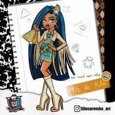 High Drawings, Monster High Cleo, Everafter High, High Characters, Custom Monster High Dolls