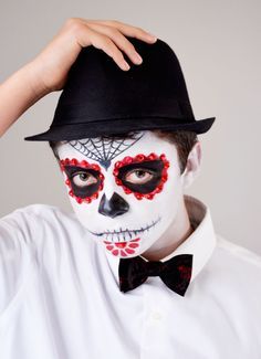 Clown Halloween, Den Mrtvých, Sugar Skull Makeup, Male Makeup, Face Painting Halloween