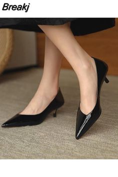 Shipping: Worldwide Express Shipping AvailableDelivery time: 7-15Days Fast ShippingReturns: Fast refund, 100% Money Back Guarantee. Heels Office, Medium Heels, Shoes For Woman, Summer Footwear, Office Black, Black Heel, Casual Stylish, Pointed Toe Shoes, Toe Shoes