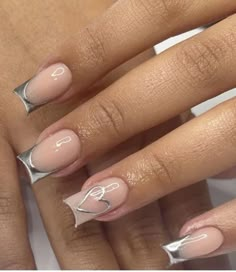 Colored French Tip Pedicure, Short Square Birthday Nails, Nails With Numbers, Short Acrylic French Tip Nails, Short Nail Designs Square, Birthday Short Nails, Short Nails Birthday, Short Work Nails, Summer Nails Black Women