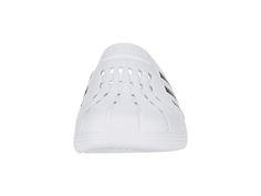 The adidas Adilette Clog - comfortable enough for the gym, cool enough for Instagram. Featuring a soft EVA footbed and sport-inspired design, these iconic slides are perfect for both working out and showing off your casual style in photos. Sporty White Clogs For Summer, White Sporty Clogs For Summer, Sporty White Summer Clogs, Adidas Slip-resistant Slip-on Slides, Sporty Synthetic Slip-on Clogs, White Breathable Sports Clogs, Sporty White Clogs For Sports, White Sporty Clogs For Sports, Sporty White Synthetic Clogs