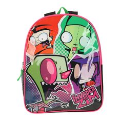 Grab An Invader Zim Backpack & Take Over The Planet With Your Rad Style! The Coolest Y2K Cartoon Is Back(Pack)..features Zipper Closure, Side Mesh Pocket, Adjustable Straps & Hanging Loopsize: 12In (W) X 15In (L) X 5In (D)Want To Order A Lot Of Backpacks? Click Here To Contact Our Customer Support Team For Help With Your Bulk Order. Y2k Cartoon, Inside My Bag, Scene Girls, Five Below, Scene Fashion, Kid Rock, Invader Zim, Emo Scene, I Have No Friends