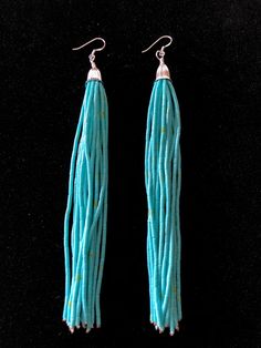 *Brand new *Handmade in USA  * Sterling Silver  *15 strands turquoise heishi beaded drop earrings  *Gemstone: White turquoise heishi earrings  * Earrings length  6 1/2 inches long  *Jewelry ship in gift box  * Reconstituted  cabochon may vary in color  *Free shipping in USA  *Ship out within 48 hours  Thank You For Looking ,And Check Out More Items In My Etsy Shop For More Great Deals, Also We Add More Jewelry To Etsy Shop  Https://www.etsy.come/shop/abq925 Heishi Earrings, Long Turquoise Earrings, Heishi Necklace, Earrings Gemstone, Turquoise Bead Necklaces, Handmade Earrings Beaded, Butterfly Pendant Necklace, Beads Earrings, Beaded Drop Earrings