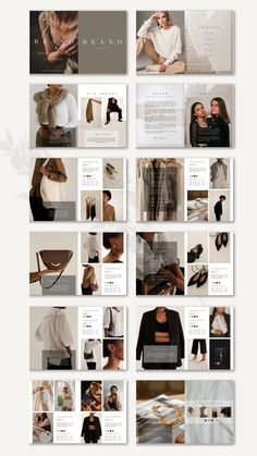 Magazine Lookbook Template - Editable Canva Retail Product Catalog with Prices Magazine Lookbook, Design De Configuration, Product Catalog Template, Mises En Page Design Graphique