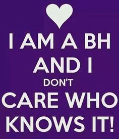 i am a bh and i don't care who knows it purple poster