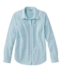 The cool comfort of cotton seersucker - washed for a softness like no other. In a style that's more relaxed than the classics, but just as refreshing. Relaxed Fit: Our most generous fit sits farthest from the body. Falls at low hip. 100% cotton. Machine wash and dry. Chest pockets. Slightly longer length offers great coverage. Imported. Fit: Relaxed Fit | Women's Vacationland Seersucker Shirt, Long-Sleeve, Cotton Yarn-dyed Cotton Shirt For Spring, Classic Yarn-dyed Tops With Relaxed Fit, Relaxed Fit Light Indigo Button-up Top, Spring Cotton Yarn-dyed Shirt, Relaxed Fit Button-up Top With Striped Cuffs, Cotton Button-up Tops With Vertical Stripes, Seersucker Shirt, Blue Vertical Stripes Button-up Blouse, Pinstripe Long-sleeved Shirt With Button Closure