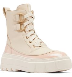 Trendy Moto Boots With Lug Sole For Outdoor, Spring High-top Moto Boots With Lug Sole, Spring Outdoor Boots With Lug Sole, Sorel Caribou, Ladies Sneakers, Womens Waterproof Boots, Combat Boot, Waterproof Boots, Lace Boots