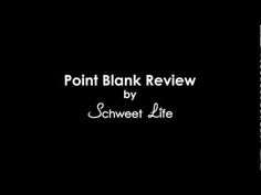 the front cover of point blank review by schweet life, with an image of