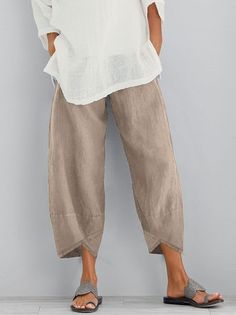 justfashionnow Casual Linen Pants, Casual Summer Pants, Cotton Linen Pants, Vintage Trousers, Linen Casual, Maxi Robes, Linnet, Plus Size Pants, Linen Trousers