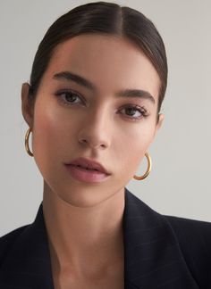 Slicked Back Hairstyles, No Make Up Make Up Look, Minimal Makeup, Slicked Back Hair, Nude Makeup, Clean Makeup, Sleek Hairstyles, Natural Makeup Looks