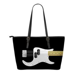 Guitar Tote Bags Leather Bags With Zipper Closure For Concerts, Leather Bag With Zipper Closure For Concert, Trendy Rectangular Bag For Concerts, Music-themed Rectangular Bag For Daily Use, Guitar Pillows, Red Electric Guitar, Bags Unique, Unique Guitars, Unique Prints