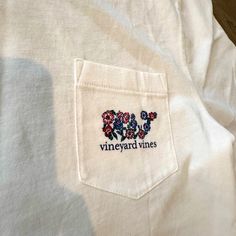 New Girls Vineyard Vines Tee Sz M White Casual Shirt With Embroidered Graphics, Casual White Shirt With Embroidered Graphics, White Cotton Shirt With Embroidered Graphics, Cute Cotton Tops With Embroidered Graphics, Cute Birthday Gift, Vineyard Vines Shirts, Soft Cooler, Blush Makeup, Fit N Flare Dress