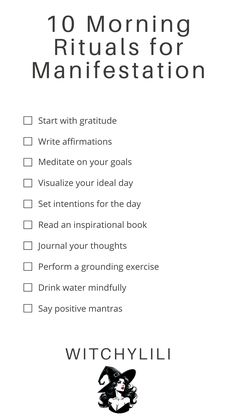 Start your day with intention using these 10 morning rituals for manifestation! From gratitude and affirmations to visualization and journaling, these practices will align your energy with your goals. #ManifestationRituals #MorningRoutine #LawOfAttraction #PositiveThinking #GoalSetting Daily Spiritual Routine, Morning Manifestation Journal, Pillow Method Manifestation, Manifestation Routine, Growth Manifestation, Intentions For The Day, Grounding Exercises, Positive Mantras, Which Witch