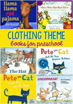 children's books about cats and dogs with the title, clothing theme books for preschool