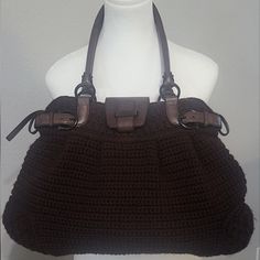 In Excellent Condition Inside And Out Summer Bag By Salvatore Ferragamo Crochet Chocolate Brown Purse Make Reasonable Offer (No Call Outs Very Clean) Salvatore Ferragamo Bags, Brown Purses, Chocolate Brown, Crochet Handbags, Salvatore Ferragamo, Bag Lady, Handbags, Shoulder Bag, Crochet