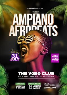 the voodoo club flyer for ampanoo afrobeats