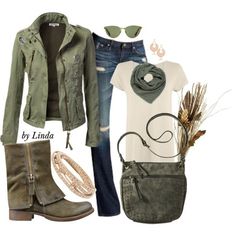 Army Green Jean Jacket Outfit, Olive Green Fall Outfits, Green Fall Outfit, Army Green Outfit, Army Clothes, Jacket Ideas, Boots Beige, Olive Jacket, Winter Attire