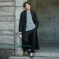 Casual Long Outerwear With Relaxed Fit, Techwear Long Coat For Fall, Long Casual Relaxed Fit Outerwear, Casual Long Relaxed Fit Outerwear, Cotton Long Coat, Casual Long Solid Outerwear, Oversized Outerwear With Stand Collar For Spring, Fall Long Single Breasted Raincoat, Cotton Long Sleeve Raincoat For Fall