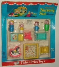 the fisher - price toys nursery set is in its package