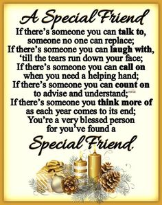 a special friend is someone you can talk to