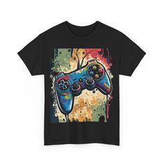 Retro Game Console Graphic T-Shirt - Perfect Gift for GamersLevel up your wardrobe with our Retro Game Console Graphic T-Shirt! This stylish and comfortable tee is perfect for gamers who love a touch of nostalgia. Featuring a classic game console design, it's an ideal gift for anyone who cherishes the golden age of gaming.Why You'll Love It:High-Quality Material: Made from soft, breathable cotton for all-day comfort.Retro Design: Show off your gamer pride with a unique and eye-catching game cons Multicolor Graphic T-shirt With Short Sleeves, Multicolor Graphic Design T-shirt With Short Sleeves, Multicolor Crew Neck T-shirt With Logo Print, Multicolor Graphic Design Short Sleeve T-shirt, Game Console Design, Gamer Cotton Tops With Graphic Design, Graphic Print T-shirt For Gaming Events, Gamer Cotton Top With Graphic Design, Multicolor Cotton T-shirt With Screen Print