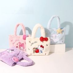 Welcome to Miss-Cat!   Description Feature: Size：27*20*8.5CM（10.6*7.8*3.3inch） Material:Polyester Package included: 1 PC Shipping 1)  Your order will be shipped within 5-7 business days after we've received your payment. 2)  We will ship via international Airmail. The delivery time may vary due to different countries and other factors. 3)  Item usually takes about 7-15 business days for delivery to US, 15-30 business days for the other countries. 4)  Since the international delivery is highly depended on the logistic company and local duties, if you don't get your package for a long time,  please contact us instantly for more help. 5)  Import duties, taxes are not included in the item price and shipping fee. These charges are the buyer's responsibility.  Please check with your country's cu My Melody And Hello Kitty, Melody And Hello Kitty, Fluffy Bags, Sanrio Backpack, Anime Tote Bag, Hello Kitty Handbags, Sanrio Plush, Y2k Hello Kitty, Kawaii Bag