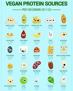 Eating Protein, Plant Based Protein Sources, Vegan Protein Sources, Food Infographic, Resep Diet, Eating Breakfast, High Protein Vegan, Happy Kitchen, Vegan Nutrition